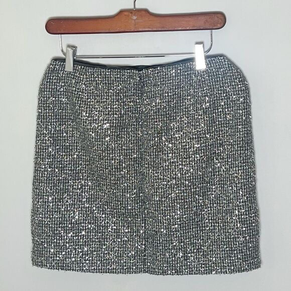 Banana Republic Gray Metallic Tweed Mini Skirt - Picture 2 of 7